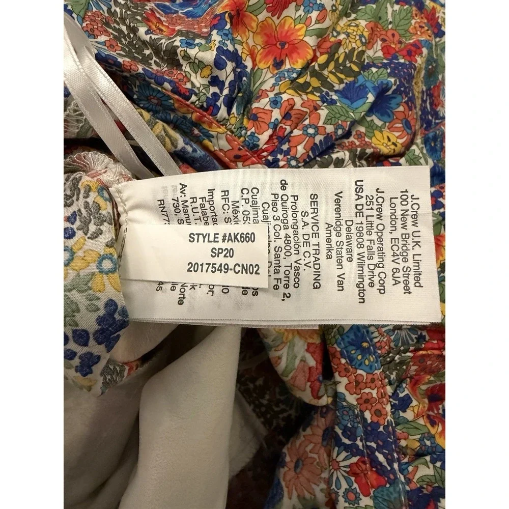 J. Crew Sz 10 Liberty Fabric One-Shoulder Jumpsuit Margaret Annie Floral NWT